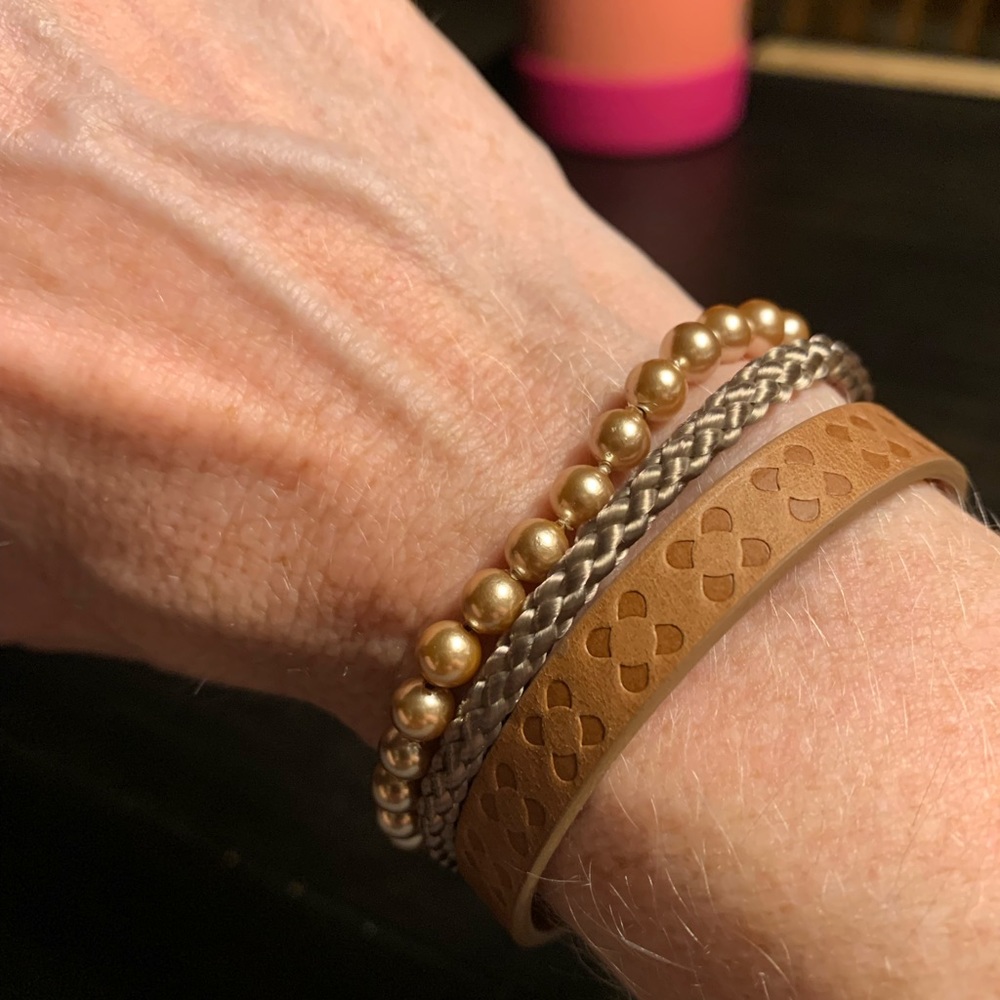 FOSSIL Triple Strand Leather Bracelet * NWT *